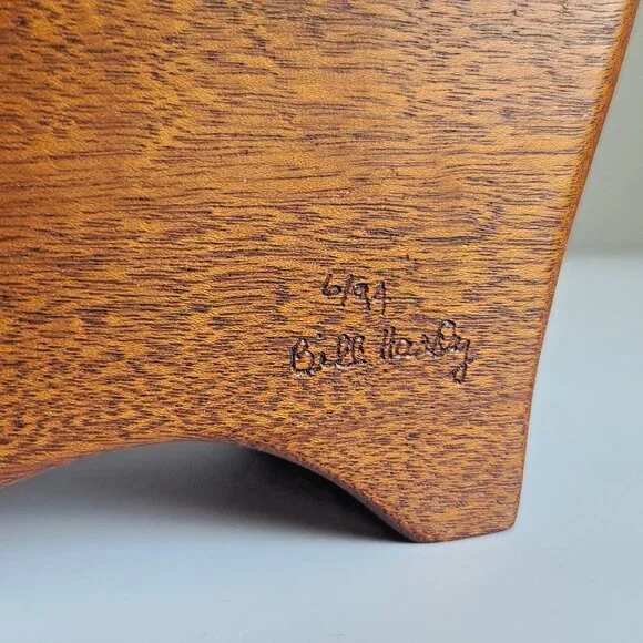 Bill Hardy Handmade Mahogany Jewelry Box, Curved Dresser Miniature Chest 1990s - Picture 3 of 9